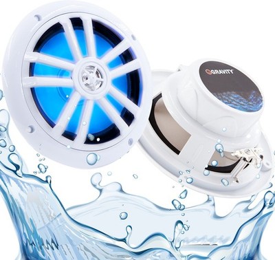 Gravity MG680-LW Marine Speakers 6.5'' 2 Way Waterproof Used