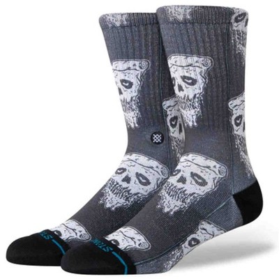 Stance Socken Pizza Face Crew Freizeitsocken - white black