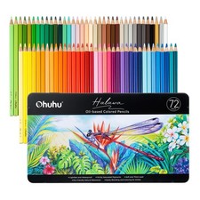 Colouring Pencils 72 Blendable High Pigmentation Soft and Thick Core 4mm Oil