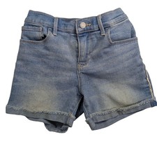 Old Navy Girls Adjustable Waist Denim Shorts With Frayed Hem - Size 14