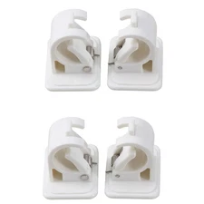 4 Pcs Stick on Curtain Rod Holder Bathroom Shower Hook with Stickers