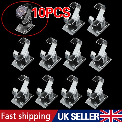 10Pcs Clear Acrylic Bracelet Watch Display Holder Stand Rack Jewelry Showcase UK - Picture 7 of 11