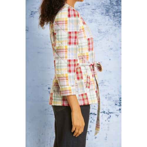 Cinq à Sept Triss gesteppte Wickeljacke aus Bio-Baumwolle in Meadow Multi NEU Small - Bild 4 von 9