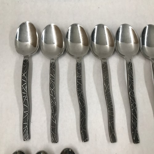 Gourmet Settings New Wave Stainless Steel Flatware 58 Pieces Black Oxidized - Picture 10 of 13