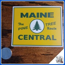 Maine Central Railroad "The Pine Tree Route" laminated die-cut vinyl sticker