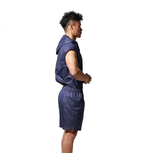 Herren durchscheinende T-Shirts leicht dünn Beachwear Sonne UV Schutz Shorts Overall - Bild 11 von 14
