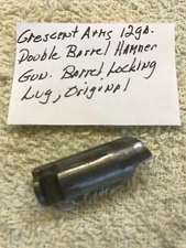 Crescent 12 ga Hammer  Double Barrel, Barrel locking lug, original