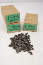 300 New Old Stock USA Made #4-36 x 1/4" Slotted Flat Head IRON Machine Screws