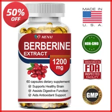 Premium Berberine HCL 1200mg High Potency Anti-inflammatory,Blood Sugar Support