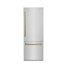 ZLINE NEW 30" BUILT IN STAINLESS STEEL REFRIGERATOR BRONZE ACC RBIVZ-304-30-CB