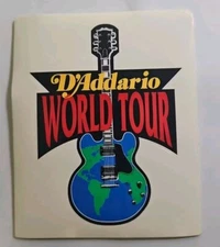 D'Addario Guitar Strings World Tour Sticker 5" X 4" VTG NOS 