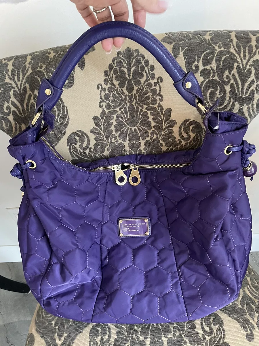 MARC BY MARC JACOBS QUILTED HOBO LARGE BAG PURPLE NEW