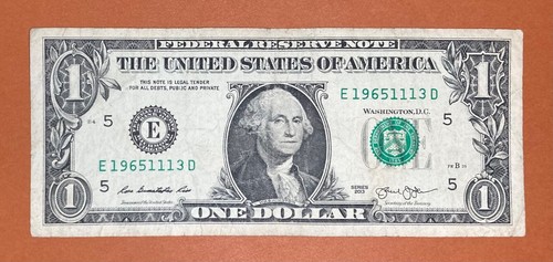 1965 November 13 (E 19651113 D) $1 One Dollar Bill Birthday Note - Picture 2 of 3