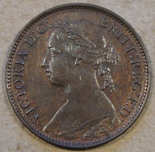 Great Britain 1881-H Farthing Borderline UNC - Picture 2 of 2