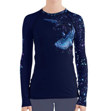 Spacefish Army Women's Rashguard - Whale Shark Wonderland