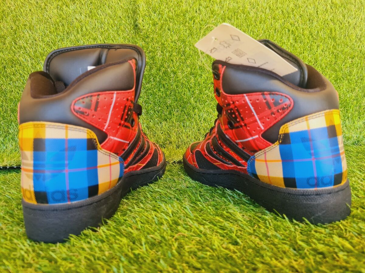 ADIDAS JEREMY SCOTT INSTINCT HIGH TARTAN #Q23667 SHOES SIZE ADIDAS JEREMY SCOTT INSTINCT HIGH TARTAN #Q23667 SHOES SIZE