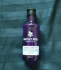 Whitley Neill Rhubarb & Ginger Gin Miniature EMPTY Glass Bottle