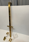 Mountain Plumbing Wall Mounted Shower Rail - Rectangular - Unlacquered Brass