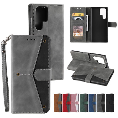 Leather Wallet Case Flip Cover For Samsung S23 S22 S21 S20 FE Note20 Ultra S10 9