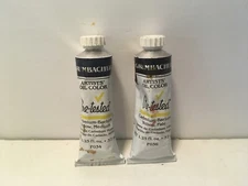 Grumbacher Pre-Tested Oil Paint Cadmium Yellow Pale & Medium 37 ml Vtg Lot of 2