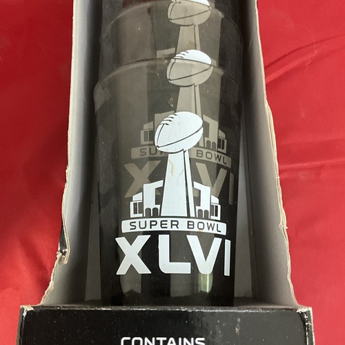 Super Bowl 46 Tailgate Set 2012, 4 Pint Plastic Cups & 4 NFL Coasters in BOX - Picture 6 of 8
