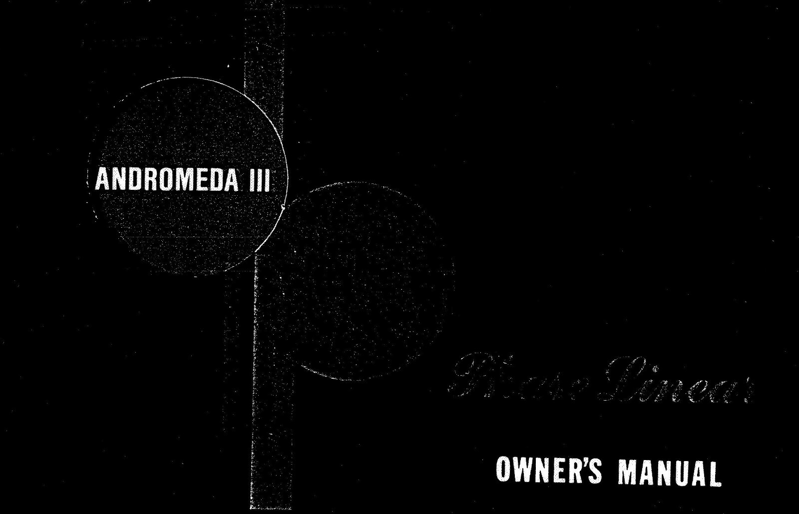 High res scans of the owner's manual for Phase Linear Andromeda III speakers