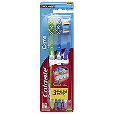 Extra Clean Full Head Toothbrush, Medium - 3 Count Pack of 1 