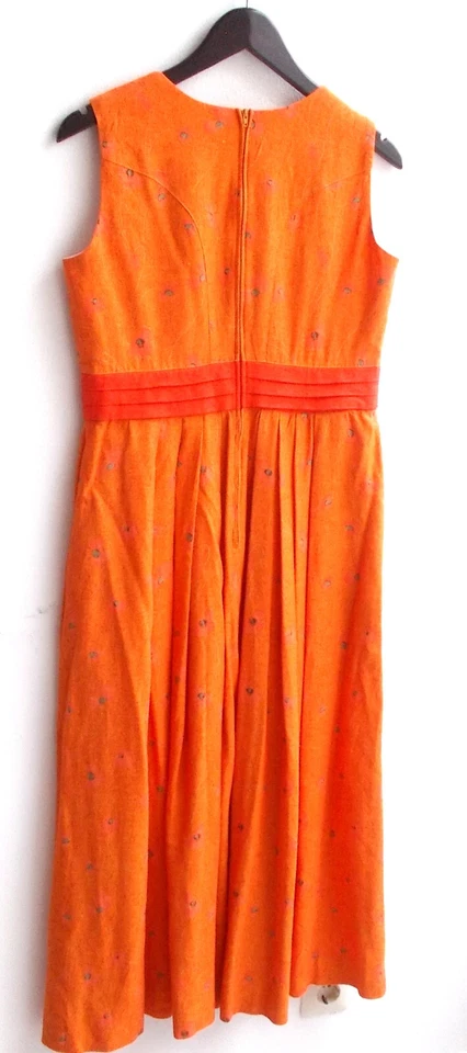 Damen Trachten Kleid ärmellos Leinen orange Gr. 40 v. Sportalm - Bild 2 von 2