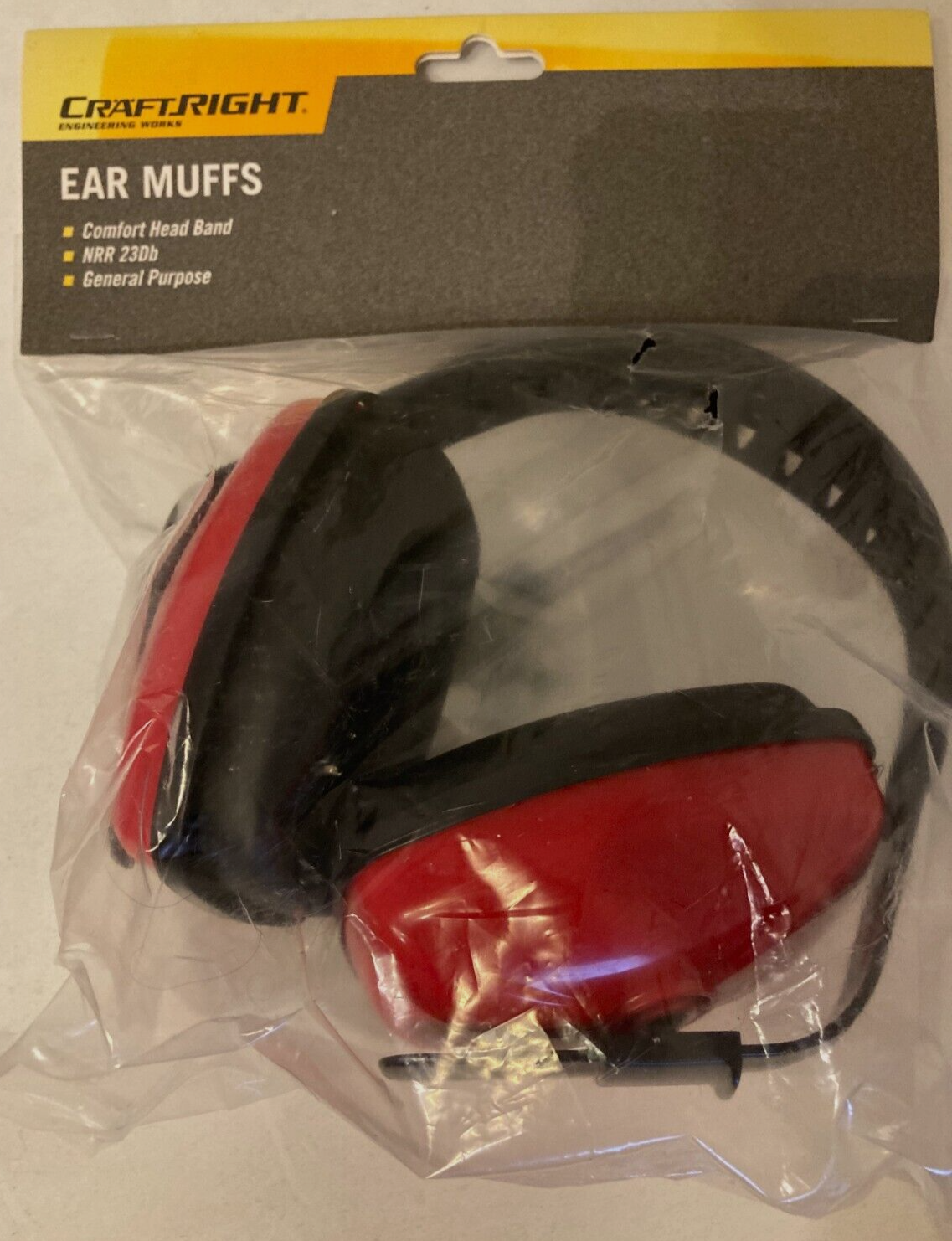 Ear Muffs Ear Protection Noise Reduction NRR 23dB Adjustable Head Band NEW