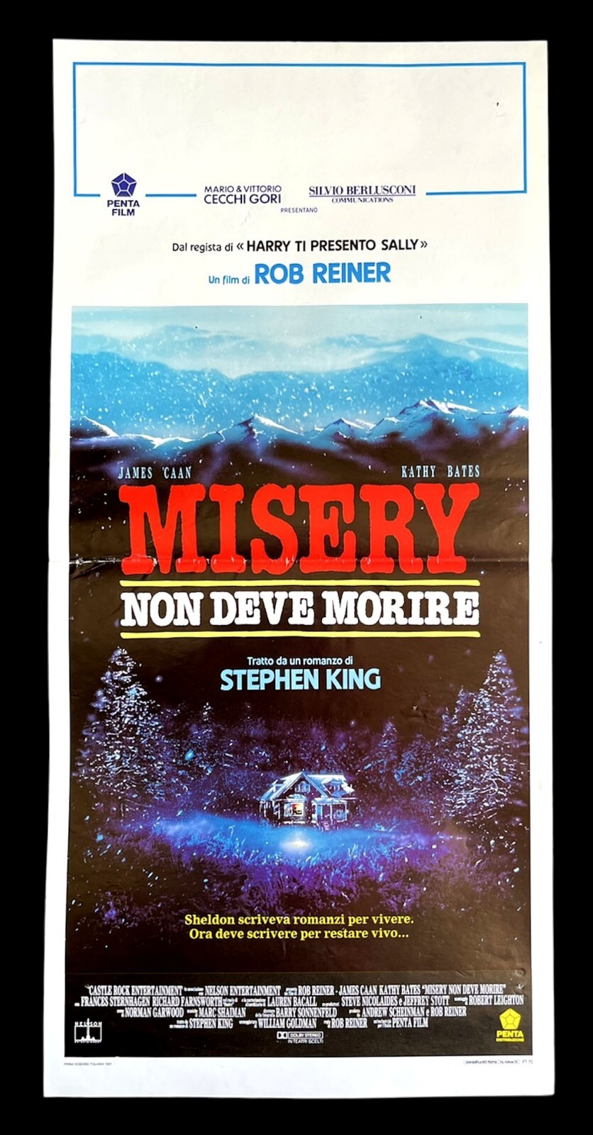 Locandina originale film Misery non deve morire (1990) - Regia di Rob Reiner