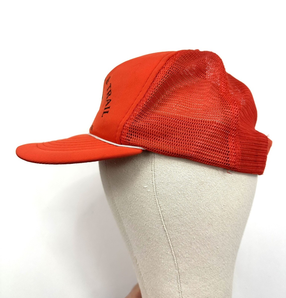 Vintage 1980's Team Suzuki Snapback Mesh Back Trucker Hat Orange