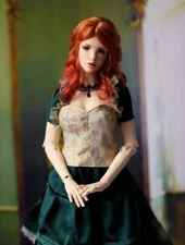 22" 1/3 BJD Doll Woman Nelei Action Resin Figures Free Eyes Faceup Toys DIY Gift