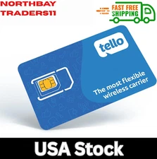 Tello Mobile - Bring Your Own Phone - 3 in 1 GSM SIM Card Kit *NEW*