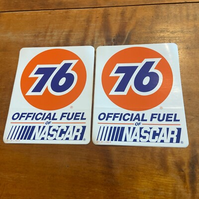 #ad Vintage 76 Official Fuel of NASCAR 1991 Decal Stickers Lot Of 2 $6.49