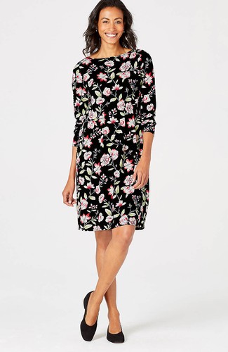 Beautiful \u0026 Feminine Black Floral Boat 
