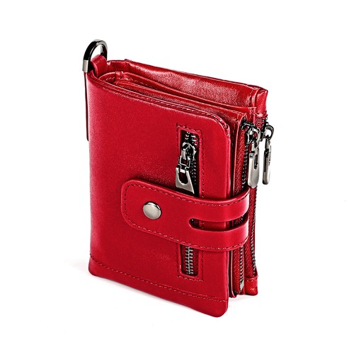 Cuero de Vaca Cuero Genuino Hombres Billetera Cartera Pequeño Portatarjetas De Colección RFID - Imagen 15 de 15