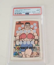1989 Topps Nintendo Scratch Off Punch Out Mr. SANDMAN #10 Vtg NES PSA 9 Mint 