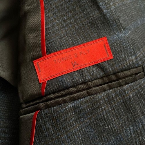 ISAIA Tailored jacket double CORTINA size 50 navy check made in italy 320 - Picture 6 of 8
