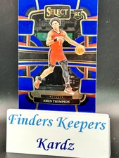 2023-24 AMEN THOMPSON SELECT BASKETBALL BLUE CONCOURSE RC BASE #96 ROCKETS