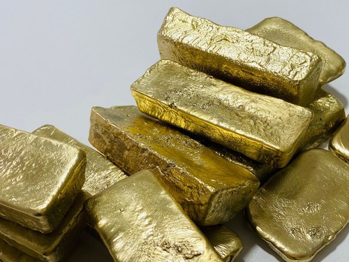 440 Grams Scrap Gold Bar For Gold Recovery Melted Different Computer Coins Pins - Bild 7 von 12