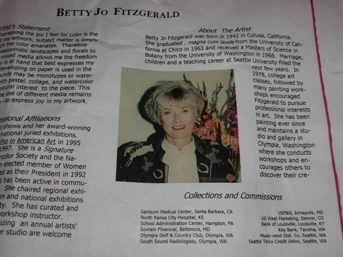 Original Watercolor Painting by Betty Jo Fitzgerald ROLLED GOLD 28" x 22" - Picture 11 of 11