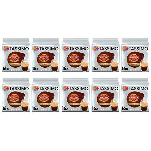 Tassimo Coffee Pods Marcilla Espresso 10 Packs (Total 160 Drinks)