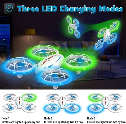 Mini Drohne für Kinder Helikopter ferngesteuert LED Licht RC UFO Quadrocopter DE - Bild 12 von 24