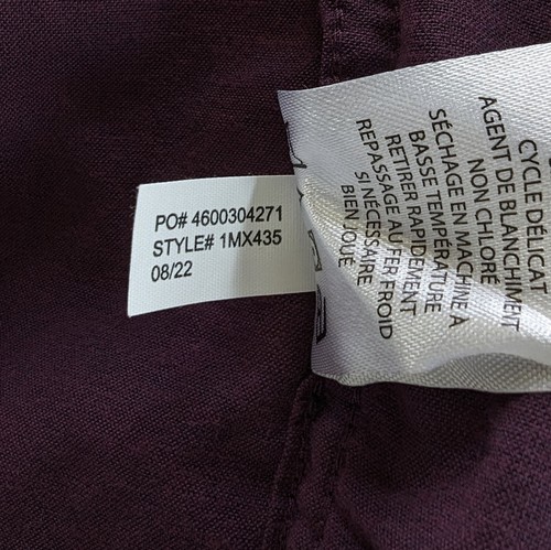 Travis Mathew Mens Small Mauve Cloud Flannel Button Up Collared Shirt 1MX435 New - Picture 8 of 8