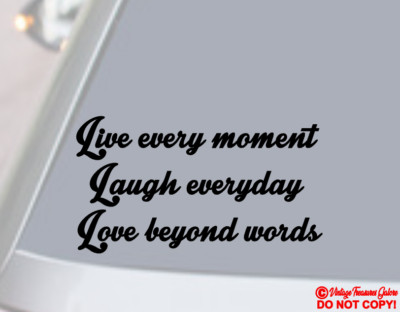 LIVE LAUGH LOVE Vinyl Decal Sticker Car Truck Rear Back Window Wall Bumper QUOTE