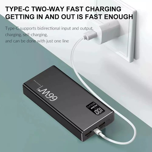 66W Portable 30000mAh Power Bank USB LCD External Battery Charger For Cell Phone - Picture 10 of 12