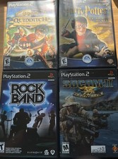PS2 game Bundle - Harry Potter Games , Socom 2, Rock Band All Tested