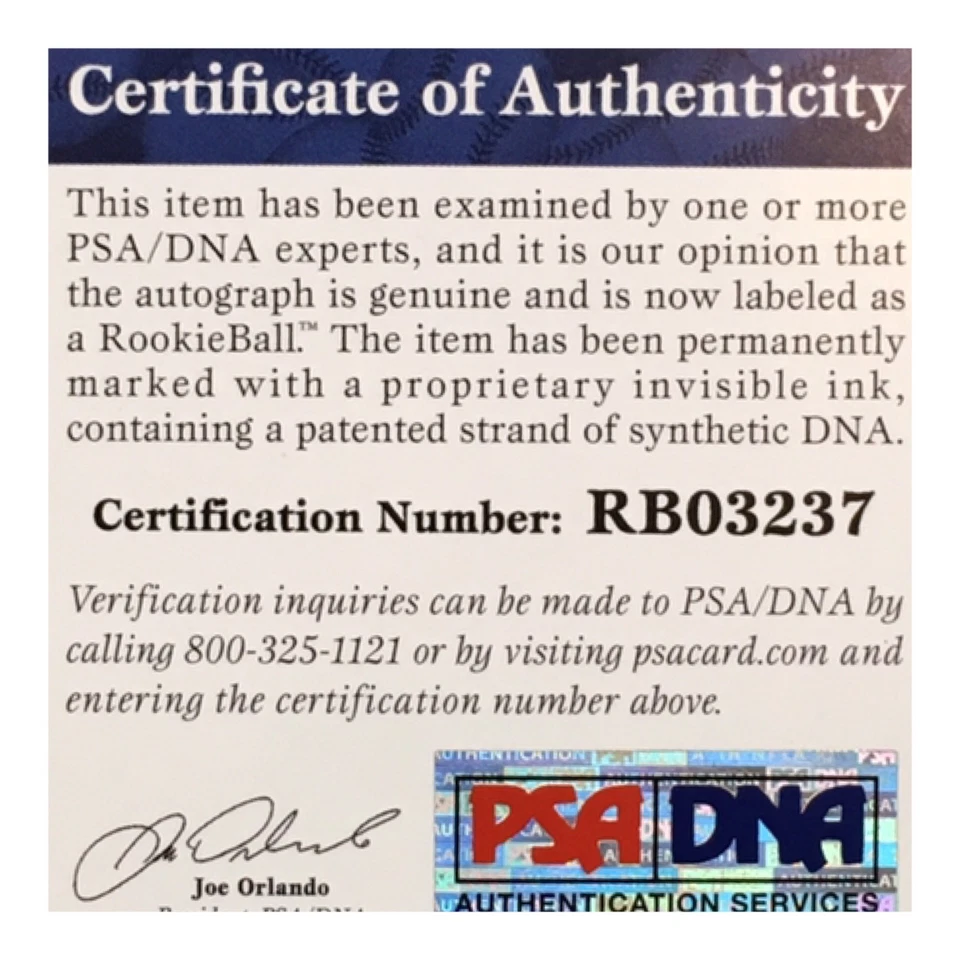 Béisbol firmado por Brendan Rodgers OMLB PSA ADN ROOKIEBALL Rockies Star Foto 3 de 3