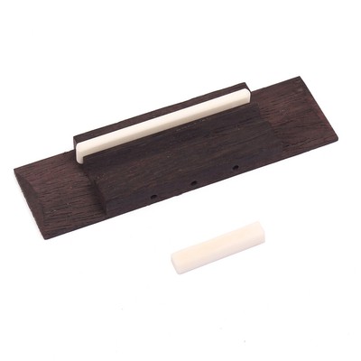 Sattelmutter Palisander Brücke für 3 Saiten Zigarrenbox Gitarre 12 mm Saitenabstand