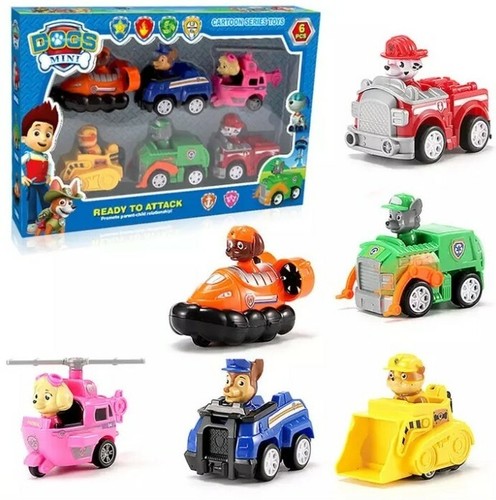 6 Figurines Pat Patrouille Vehicule jouet Paw Patrol